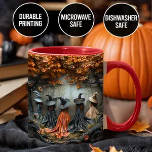 Beautiful Witch Coffee Mug - Spooky Season Halloween Design Witch Print - WIC5937 Ceramic Drinkware