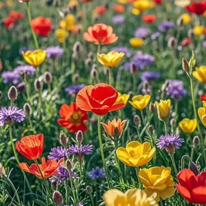 2000+ Mixed Color Wildflower Seeds - Grow a Rainbow of Non-GMO Flowers for Stunning Garden Borders and Landscapes