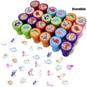 12/24 Pcs Adorable dinosaur stamps, self-inking dinosaur birthday party supplies, dinosaur party gifts Student reward stamps for learning dinosaur knowledge, dinosaur party supplies, durable design