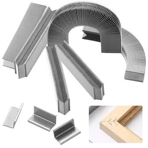 400 Pcs 10mm (3/8 Inch) V Nails for Picture Frames, Hardwood Picture Frame Corner Fasteners, Strong Framing Hardware for Joining Wood Corner Stretcher Bars, Graphics Framing Frame Joiner