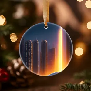 Christmas Ornaments Manchester Vs Chelsea Nikola City X-Mas Gift For Friends Family Acrylic Holiday New Year Decor Tree Circle