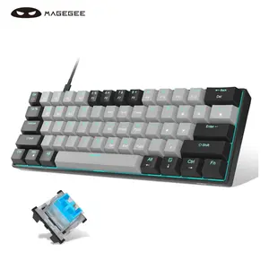 MageGee 60% Mechanical Keyboard, Gaming Keyboard with Backlit, Portable 60 Percent Gaming Keyboard for Gamer, Lighted Mechanical Keyboard