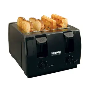 Better Chef 4 Slice Dual-Control Black Toaster