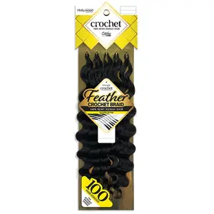 Zury Sis Hollywood Feather Crochet Braid - OCEAN 12" - 100% Remy Human Hair