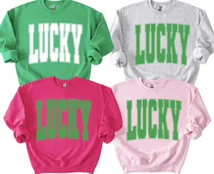 LUCKY St. Patrick's Day print sweatshirt or T-Shirt