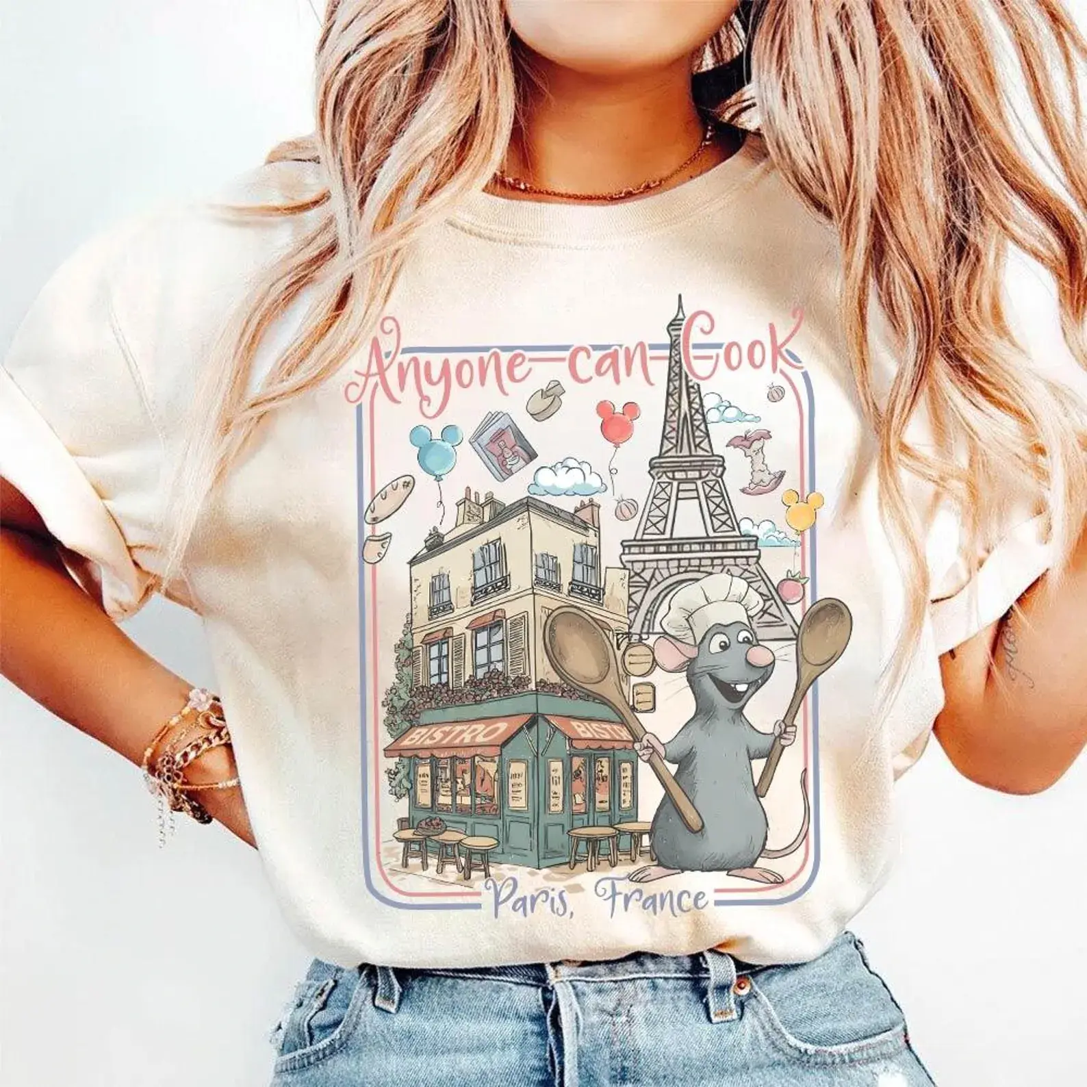 Retro WDW Ratatouille Little Chef Remy Shir, Anyone Can Cook, Paris France Gusteau's shirts, WDW Rat Tee, Family Matching shirts