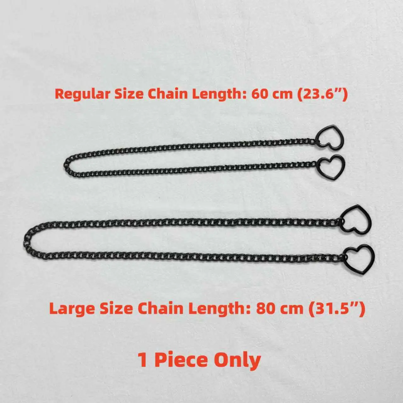 Large-Black Heart & Chain