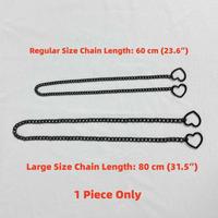 Large-Black Heart & Chain