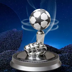 Solar-Powered Rotating Football Aromatherapy Ornament, Car Dashboard Air Freshener Gel/Block for Summer Men's Driving Experience