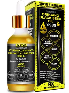 Oregano Oil and Black Seed Oil - Pure Oil Oregano Black Seed Oil Herbal Supplement - 400 Servings, 2 in 1 Wild Oregano Oil with Black Seed Oil Drops, Organic Supplement, Alternative to Oregano and Black Seed oil Gel Capsules, Non-GMO, Vegan