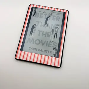 Pink Red and Cream Pinstripe Kindle E-reader Skin Vinyl Decal Sticker Device Smartphone