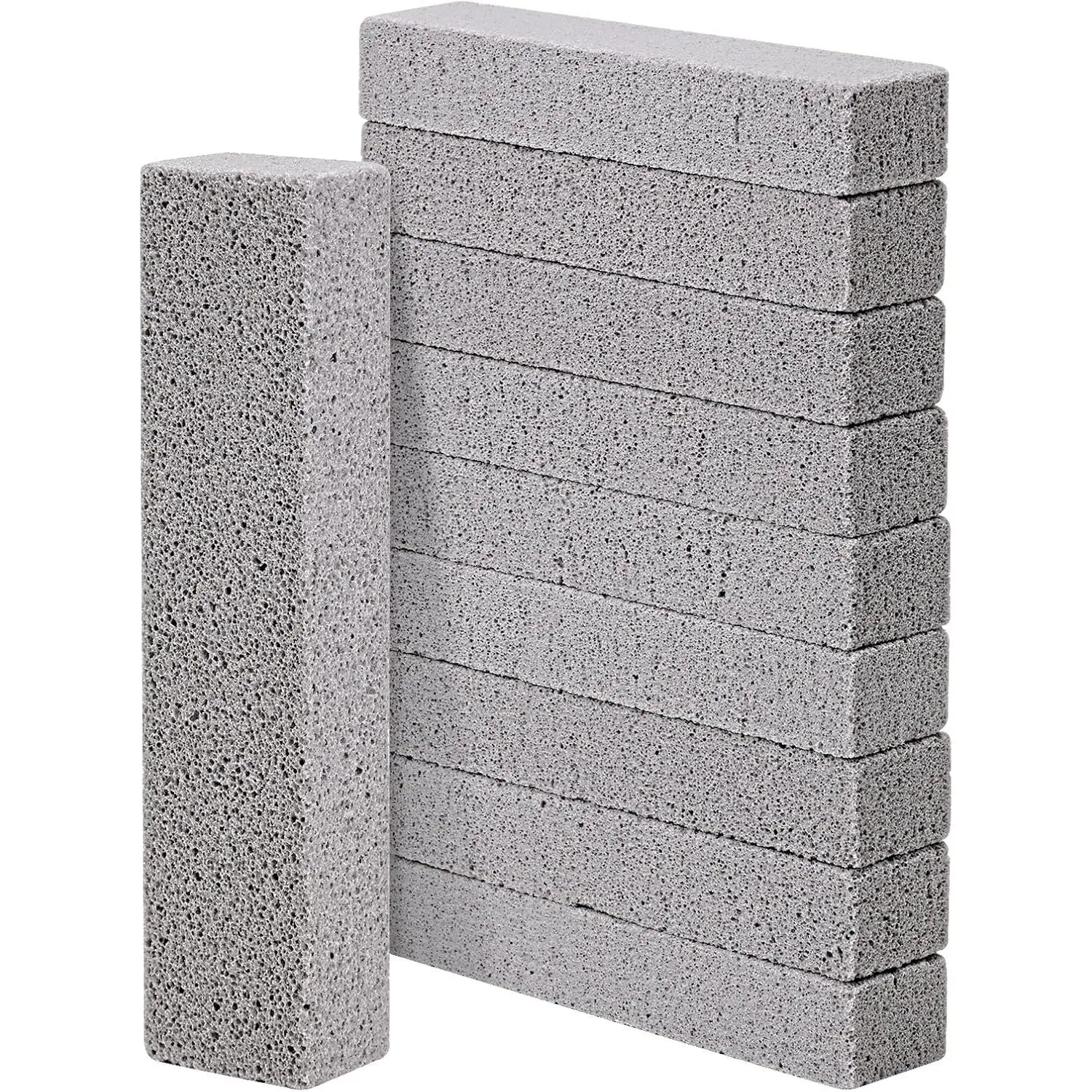 10 Pack Pumice Stone for Cleaning, Pumice Stone for Toilet Cleaning Bowl Stick, Heavy Duty  Pumice Cleaning Bar for Bathtubs, Kitchen Sink, Grill, Household (5.9 x 1.4 x 0.9 Inches)