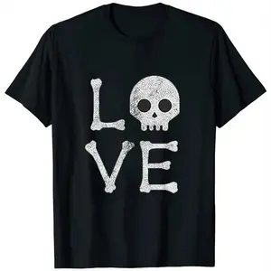 T-shirt for men Mens Love Skull T Shirt Funny Skeleton Bones Halloween Party Graphic Tee