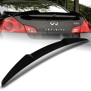 ABS Rear Trunk Lid Duckbill Spoiler Wing V-Style For 2011 - 2012 Infiniti G25 Sedan Only / 2007 - 2008 Infiniti G35 Sedan Only / 2009 - 2013 Infiniti G37 Sedan Only / 2015 - 2015 Infiniti Q40 Sedan Only
