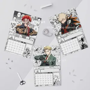 Manga Anime Husbando Wall Calendar 2026 Jujutsu Kaisen MHA Tokyo 2026 Planner Calendar Home Decor Includes Centered Hole for Hanging