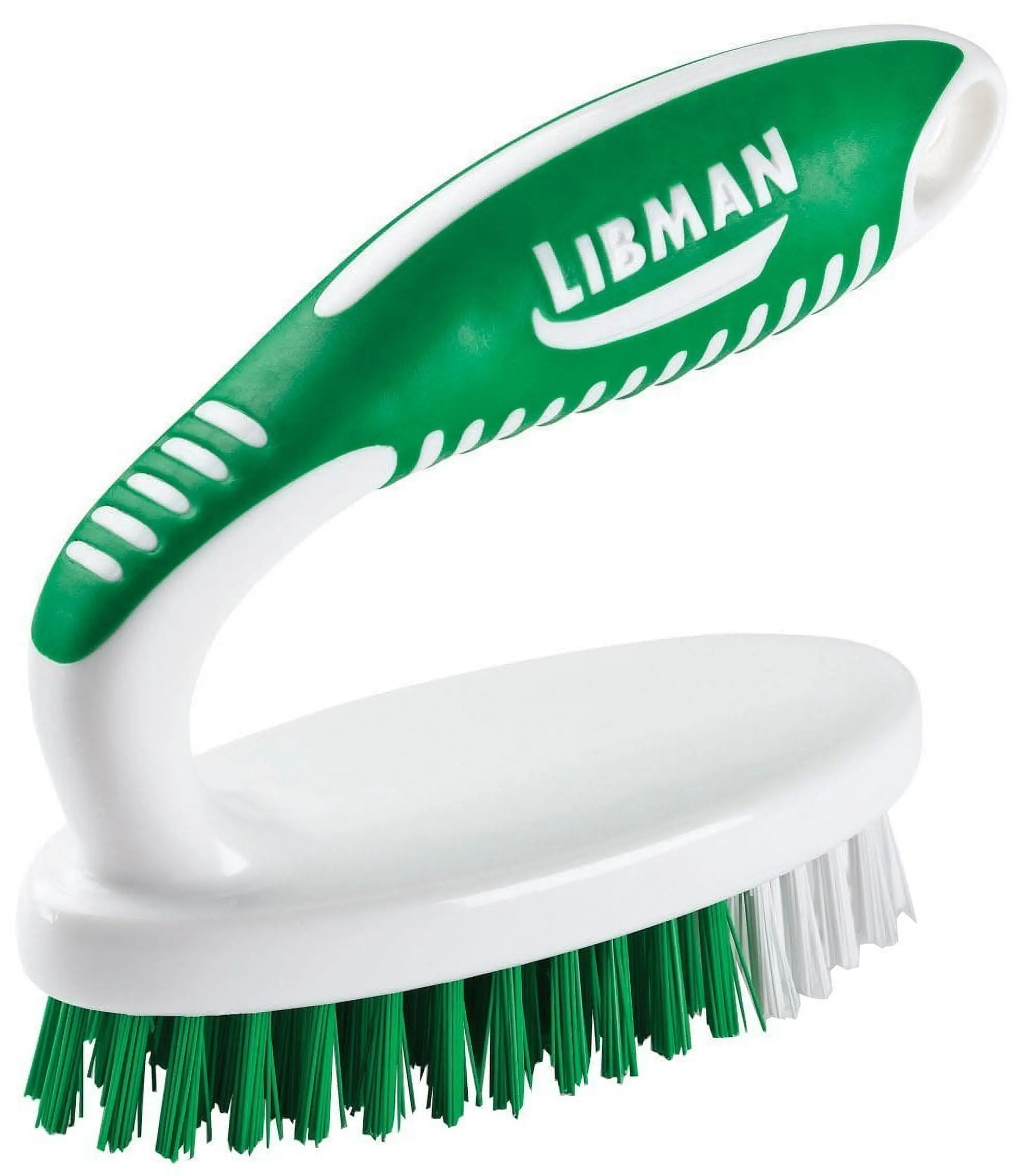 Libman Small Dual-Molded Contoured Grip Household Scrub Brush with Handle, 1.75in x 4.25in, 1.65lbs, Cleaning Tool for Kitchen/Bath Surfaces, Daily Quick Cleanup, 6-Brush Pack (Model 1408970) Home Care Supplies