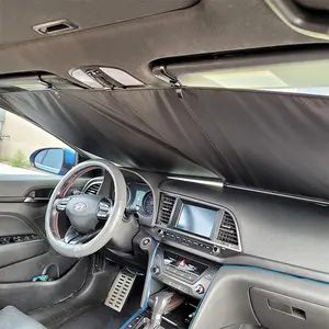 Adjustable Car Windshield Sun Shade | Reflector Sunshade Offers Ultimate Protection for Car Interior | Cool Reflective Sun Blocker Fits Sedan/SUVs, MPVs. 42.1*(31.5-57.9in)