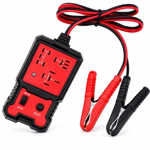 This automotive relay tester is a 12V automotive relay diagnostic tool suitable for 4-pin and 5-pin relays, and includes a battery test clip.