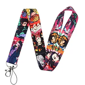 Anime Source Demon Slayer Manga Series Characters Lanyard Keychain ID Badge Holder