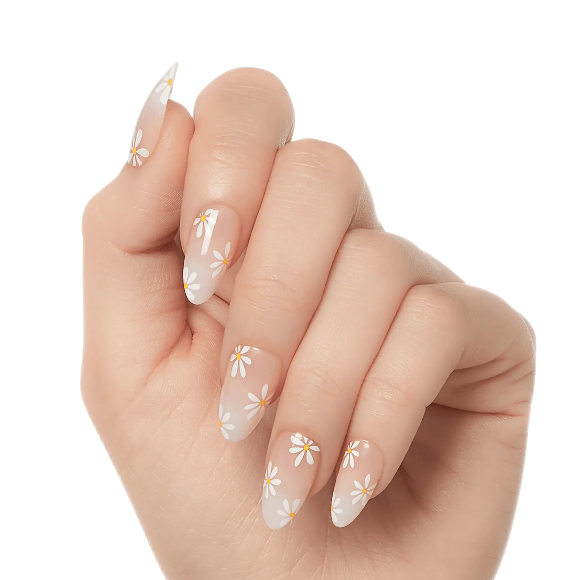 Kiss Salon X-tend Design Press On Soft Gel Nails - Red Flags | Design, White, Medium, Almond
