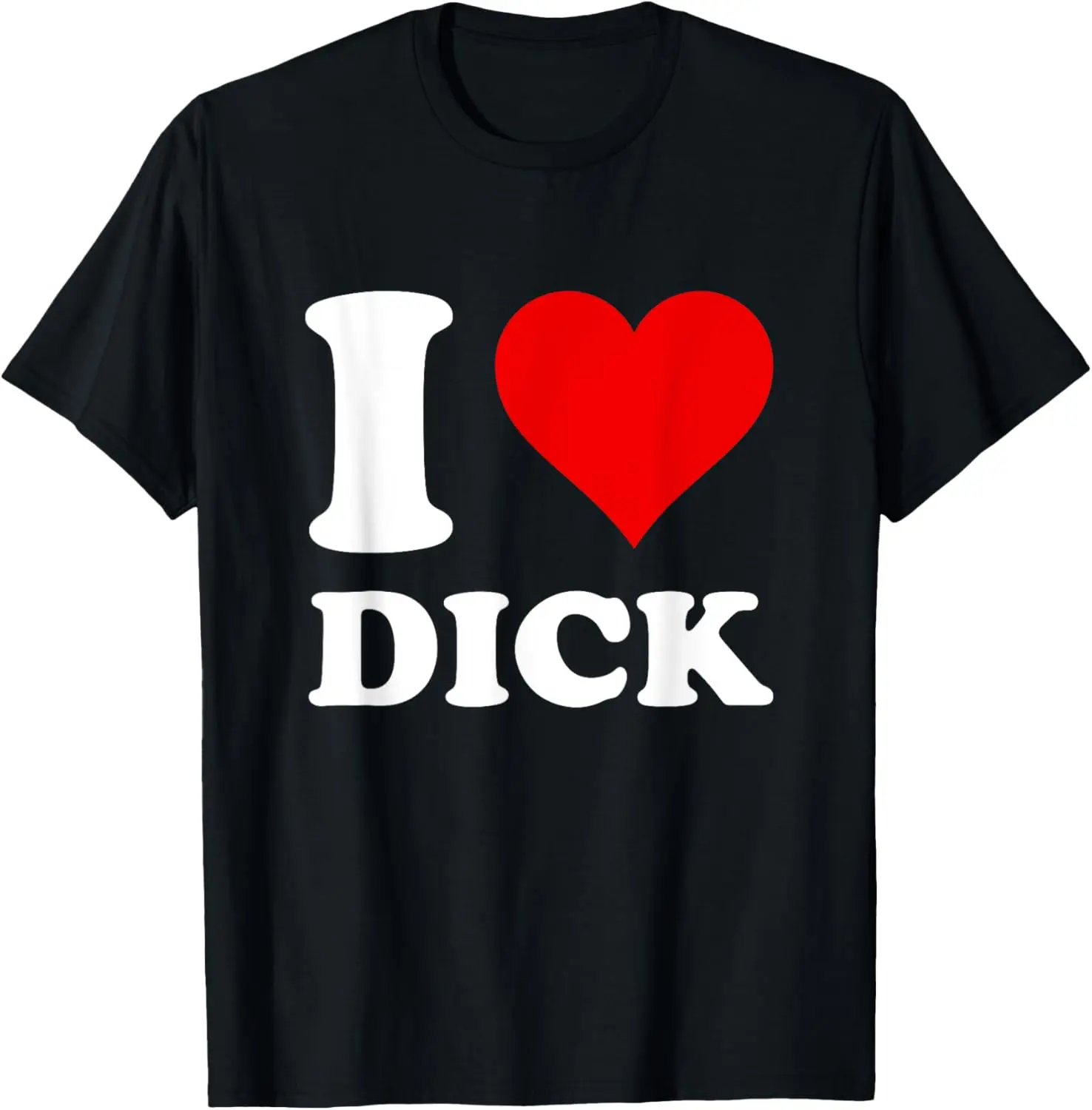 Women's I Love Dick T-Shirt, Funny Vintage Graphic Print 100% Cotton Top, Casual Short Sleeve Everyday Streetwear Clothes
