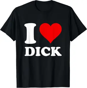I Love Dick T-Shirt Vintage Trendy Casual Short Sleeve T-shirt , Ladies Summer Outfit,100%cotton Top Womenswear Black Everyday