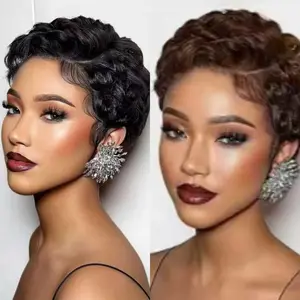 [Combo sale Pixie Cut Wig] " get 2 wig"13x4 Pixie Cut Wig Lace Front Wigs Human Hair Lace Frontal Human Hair Wigs 180% Density for Women