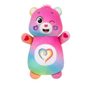 Soft Squishy Rainbow Bear Plush for Kids and Adults Sensory Toy for Stress Relief and Comfort Ultra-Soft Velvety Fabric Huggable Pastel Aesthetic Cozy-Vibe Lover