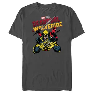 Men's Marvel: Deadpool & Wolverine Fighting Pose T-Shirt
