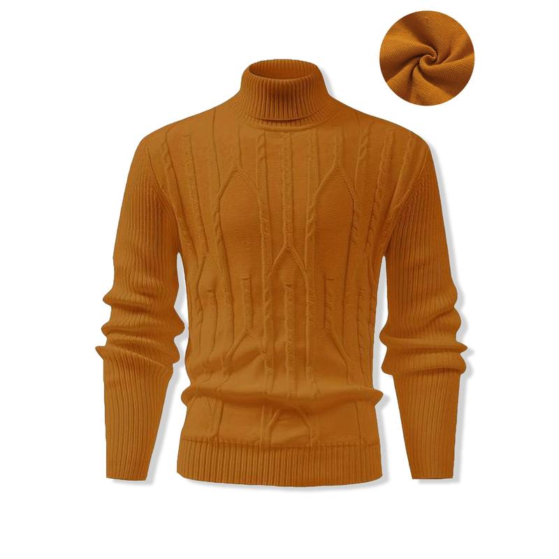 Men's Turtleneck Knitwear Base Shirt Men's Autumn Winter Trendy Slim Fit Warm Innerwear Clothes Menswear
