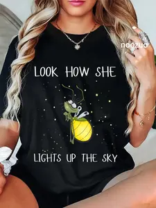 100% Cotton Unisex Firefly Ray Firefly Princess And The Frog Funny Meme T-Shirt Casual Graphic Printed Vintage Tshirt