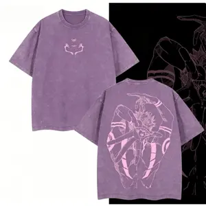 Ryomen Sukuna Vintage Unisex Oversize Anime Manga Acid Washed Cotton T-shirt, graphic tee,anime lover ,anime merch fan, outfits men,boys merch Valentine's Day Valentine's Day gift hooded sweatshirt round-neck sweatshirt