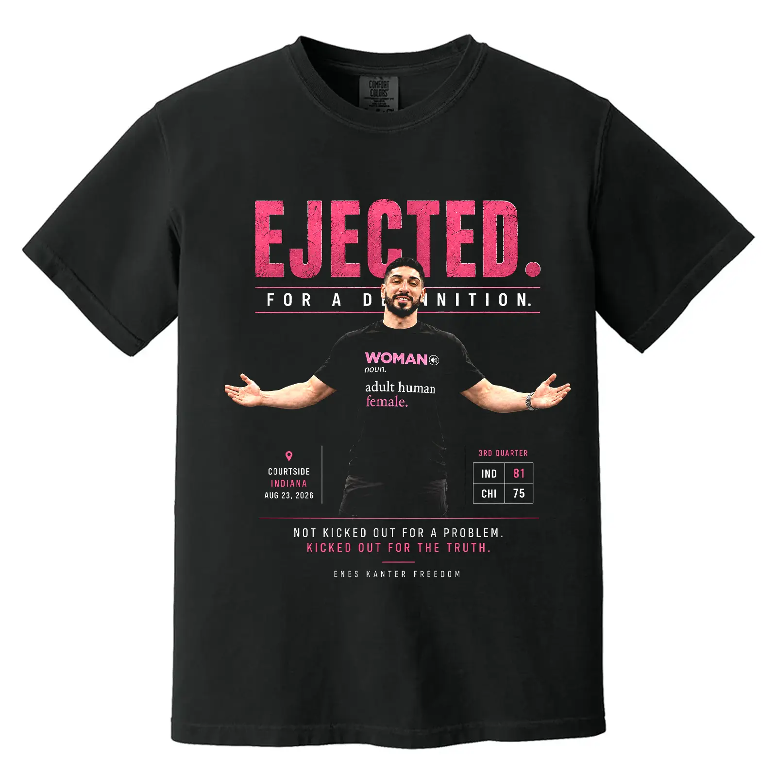 Enes Kanter Ejected Comfort Color Graphic Tee Ring-Spun Cotton Soft-Washed T-Shirt Trendy Tops Perfect Gift