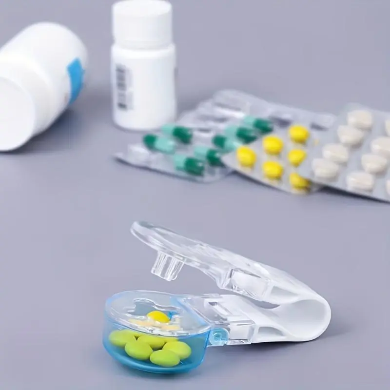 1pc Portable Pill Extractor, Medicine Storage Box, Anti-pollution Pill Crusher, Suitable For Personal Health Care