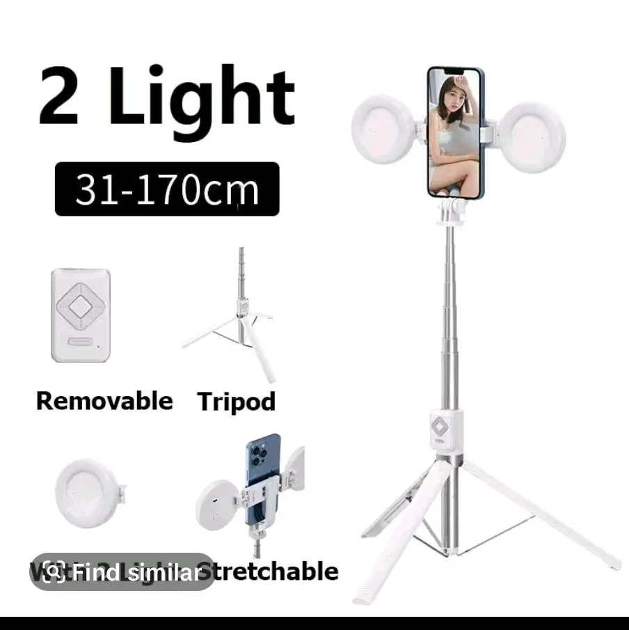 3D Triple-In-One Selfie Stick with Tripod - Compact Design for Easy Selfie Photography, Suitable for Phone and iPad, Removable Tripod & Wireless Remote