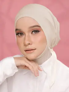 Women's Modal Elastic Hijab Cap with Tie, Casual Plain Headscarf Hat, Easy Wear for Daily Home and Travel, All Seasons, Turban Hijab