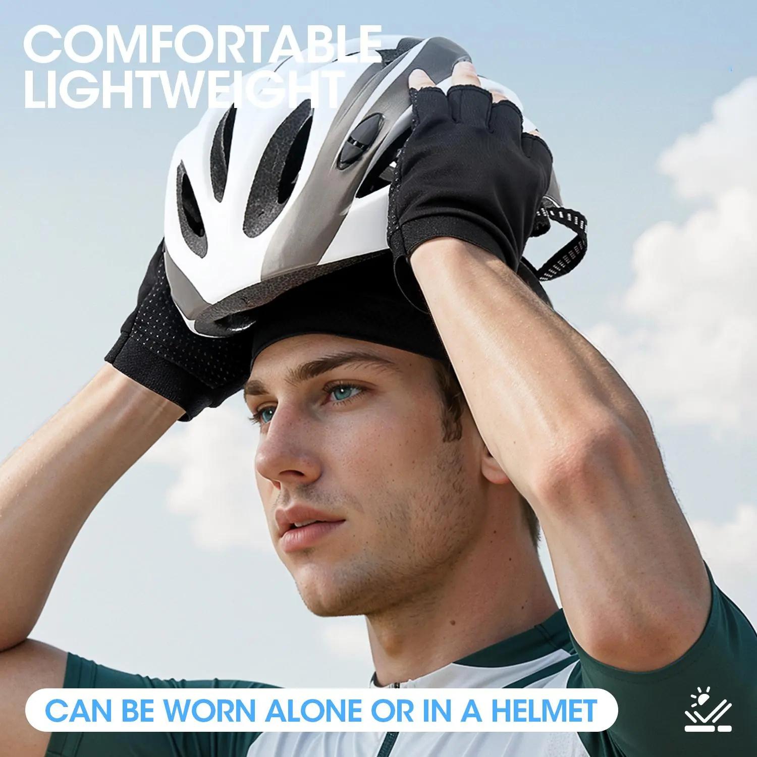 2Pcs/3Pcs Unisex Camo UPF 50+ UV Protection Cycling Helmet Liner Skull Caps | CyclingTok MotorcycleTok OutdoorTok SunSafeTok Breathable Mesh Sweat Wicking Cooling Hat | for Cycling Running Hiking Gym Summer Outdoor Sports