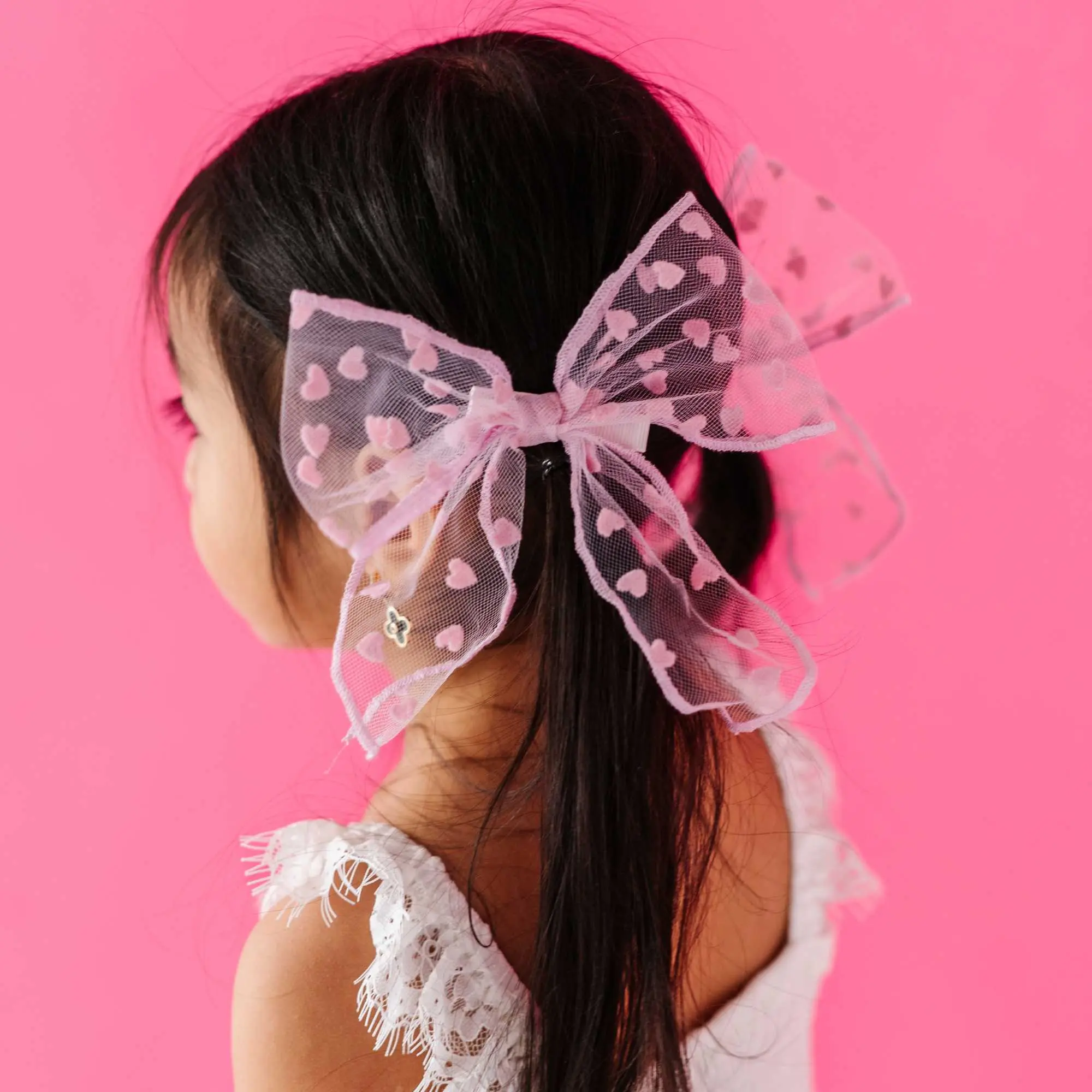 Heart Tulle Alligator Clips