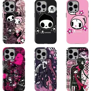 Tokidoki Adios & Ciao Ciao Skull Couple Phone Case Compatible with iPhone 11, 12, 13, 14, 15, 16, 17 & Samsung S22 S23 S24 S26 – check our available sizes