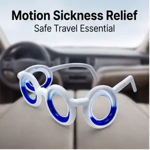 Anti Motion Sickness Glasses for Adults & Kids, Anti Vertigo Nausea Relief Eyewear for Car Boat Airplane Travel, 3D Gaming Eye Fatigue Relief & Drowsy Prevention