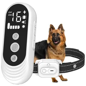 {2026 Newest}Dog Shock Collar, 3300ft Dog Training Collar with Remote, IPX7 Waterproof Rechargeable Sleek Modern Shock Collar for Small, Medium, Large Dogs with Beep, Vibration, Safety Shock, Light Mode, 8-120 lbs