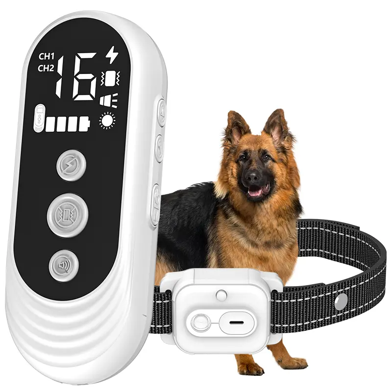 {2026 Newest}Dog Shock Collar, 3300ft Dog Training Collar with Remote, IPX7 Waterproof Rechargeable Sleek Modern Shock Collar for Small, Medium, Large Dogs with Beep, Vibration, Safety Shock, Light Mode, 8-120 lbs