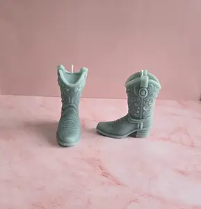 Handmade cowboy boot candle: aromatherapy, country decor
