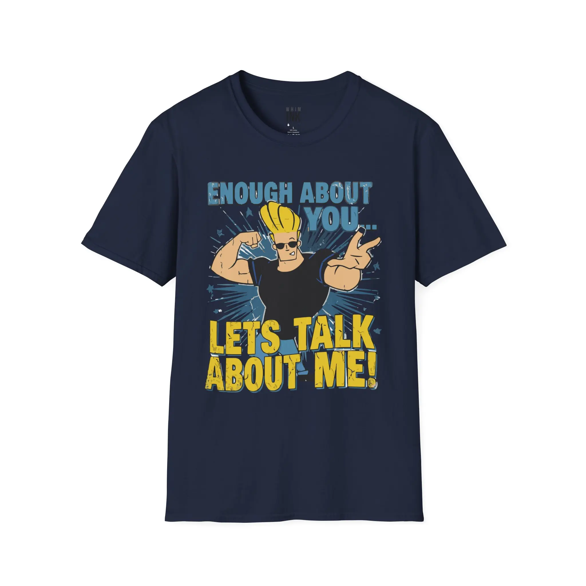 Enough About You” Johnny Bravo Retro Graphic T-Shirt – Casual Tee