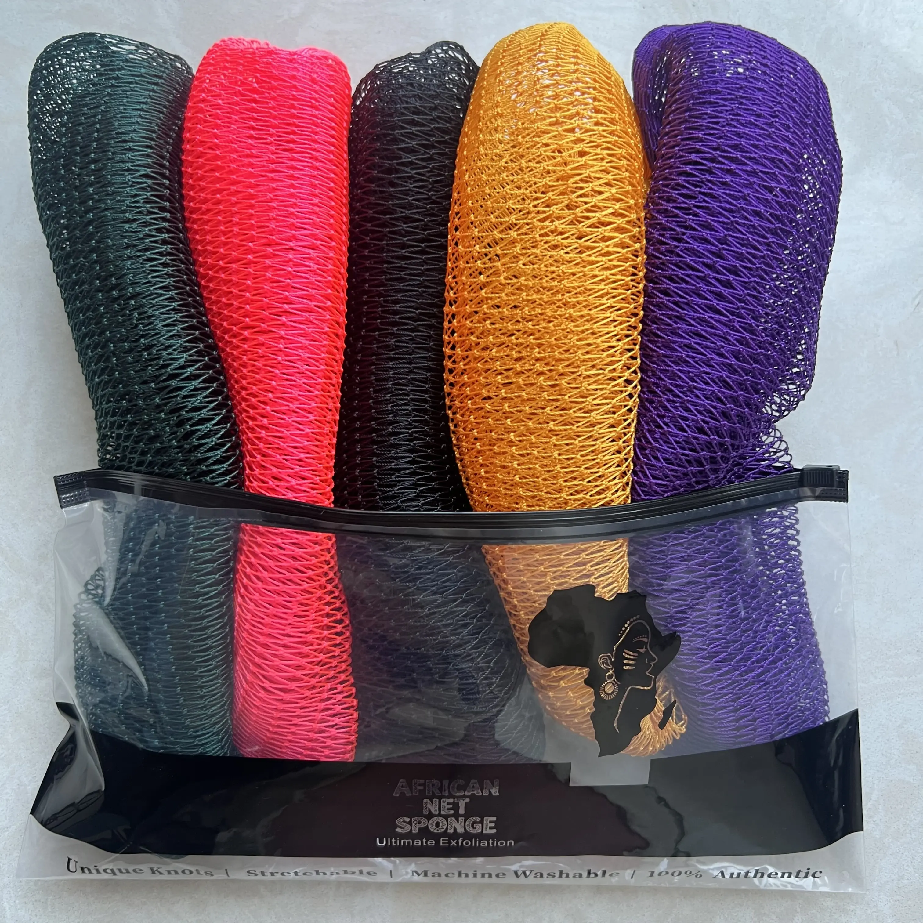 African Net Sponge Exfoliating Body Scrubber Bath Sponge for Daily Use