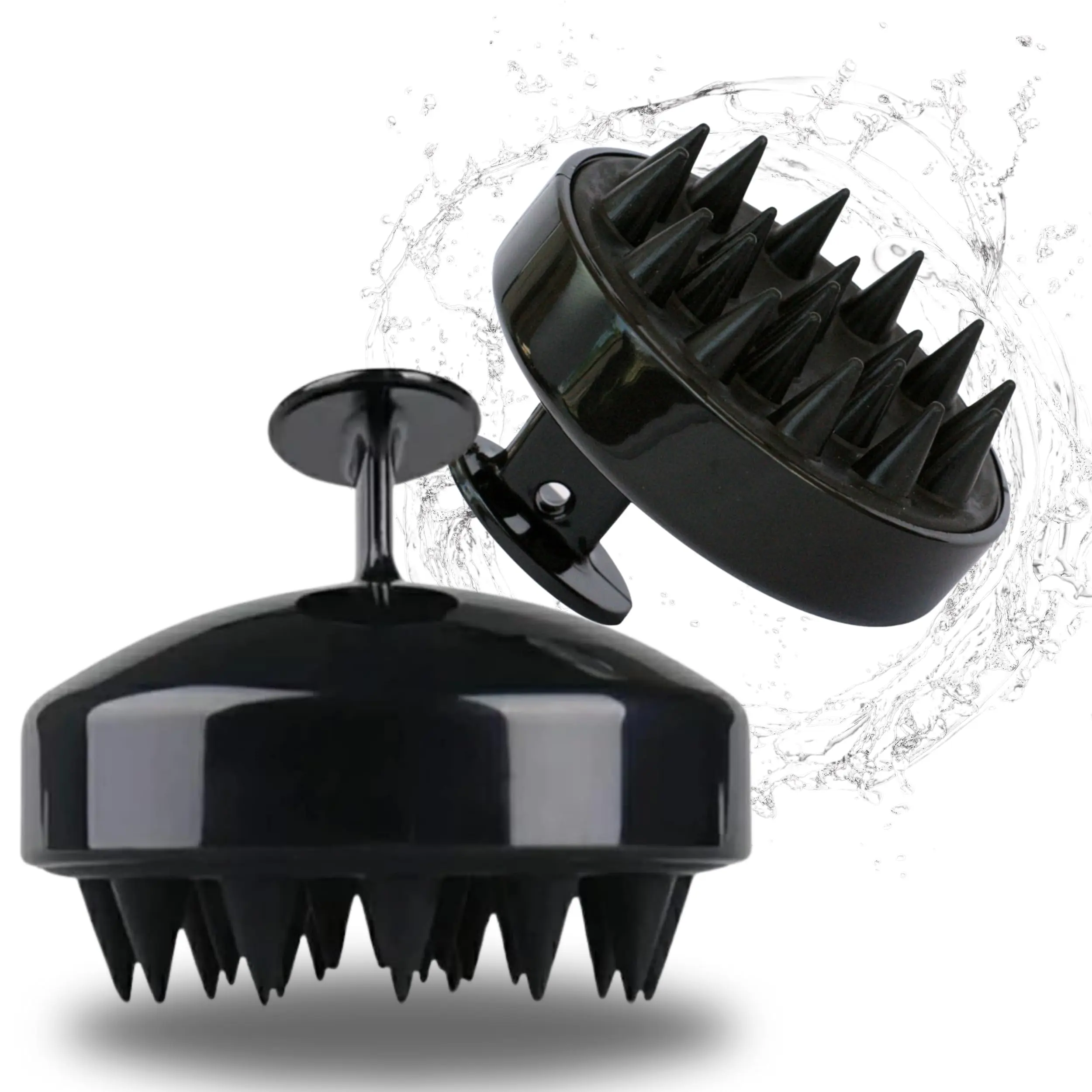 Silicone Scalp Scrubber Shampoo Bath Brush, Exfoliator for Dandruff Control and Hair Growth, Wet/Dry Use with Ergonomic Grip for Women