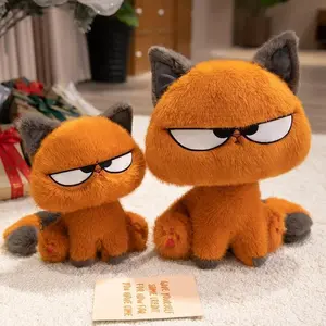 Kawaii Orange Cat Plush Toy, Soft Stuffed Animal Doll, Creative Birthday Halloween Gift for Kids