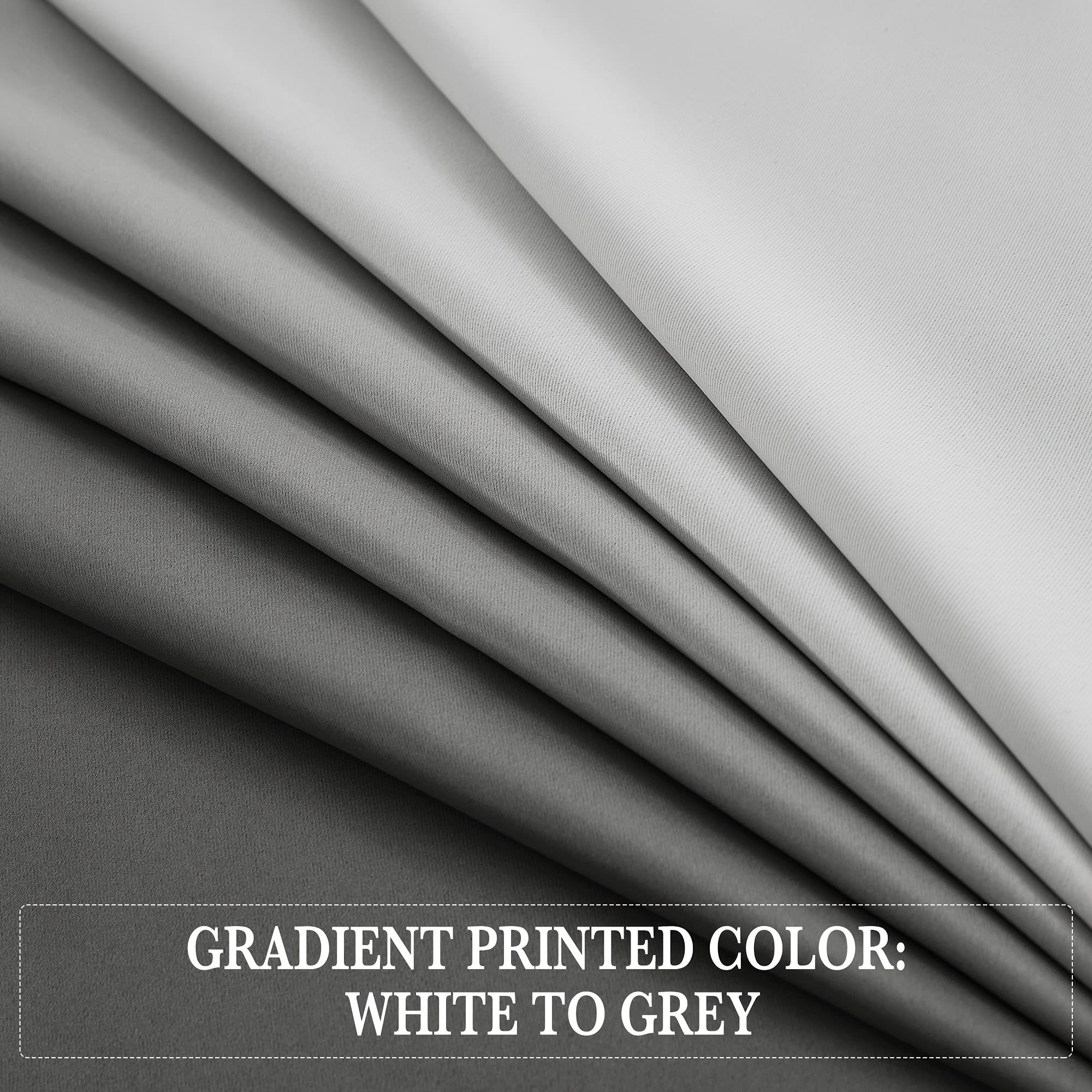 2 Panels Gradient Blackout Curtains, Grommet Thermal Insulated Window Drapes, Noise Reducing Gradient Curtains for Bedroom Living Room, Energy Efficient