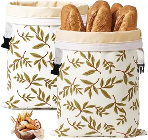 Reusable Beeswax Bread Bags for Sourdough, XL Eco-Friendly Fresh with Zipper(13x17in, 2 Pack)| Keep Loaves Fresh, Freezer Safe & Airtight, Natural, Zero Waste