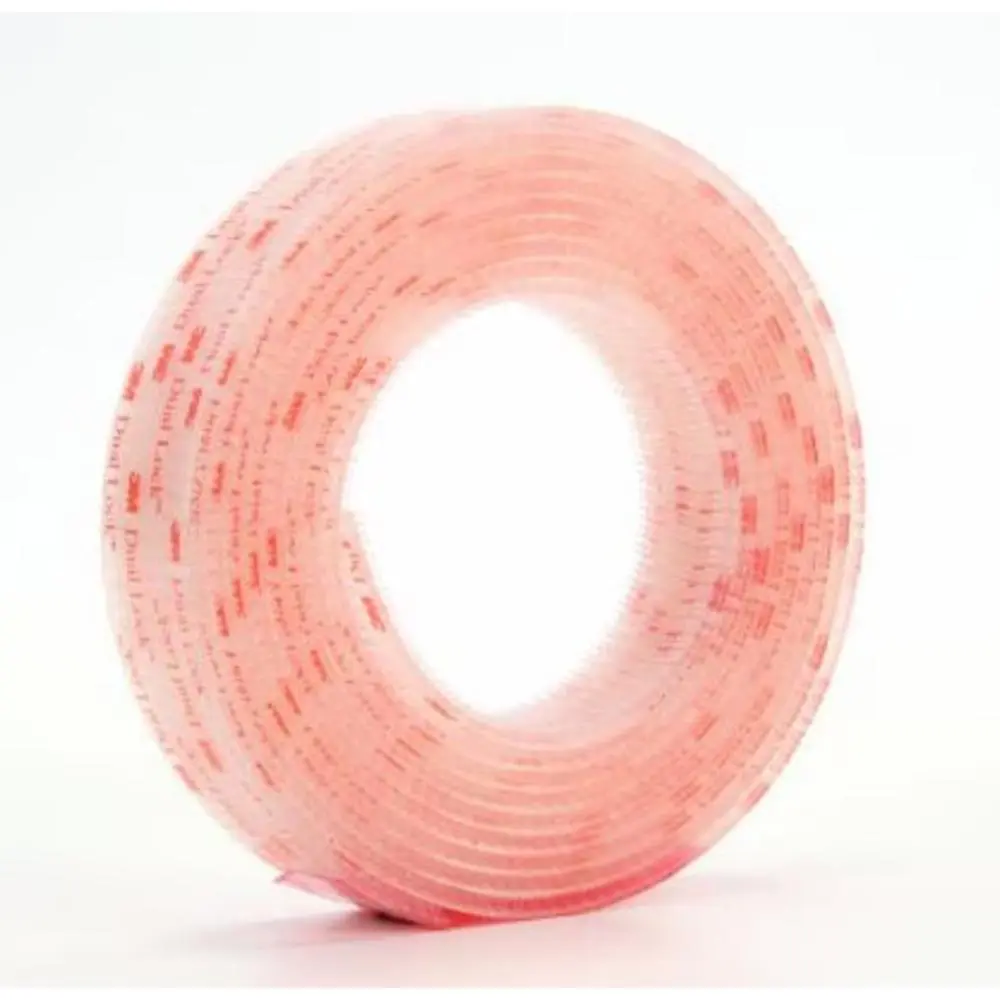 3M Dual Lock Reclosable Fastener TB3560 - Translucent, 1 in x 10 ft, Type 250/250, Bonding for Glass/Metal Surfaces, 1 mated strip/bag, 8 Bags per Case, Enhances Convenience
